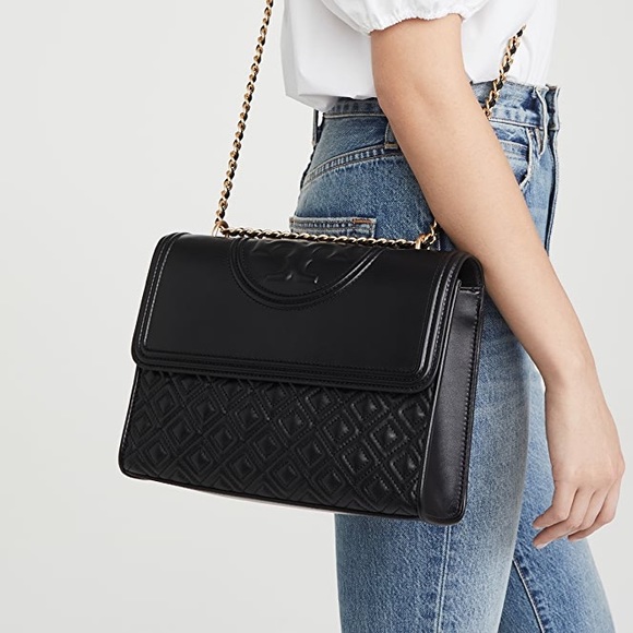 Tory Burch Handbags - Tory Burch Fleming Convertible Shoulder Bag Black